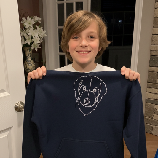 Kids Custom Pet Hoodie with Embroidery
